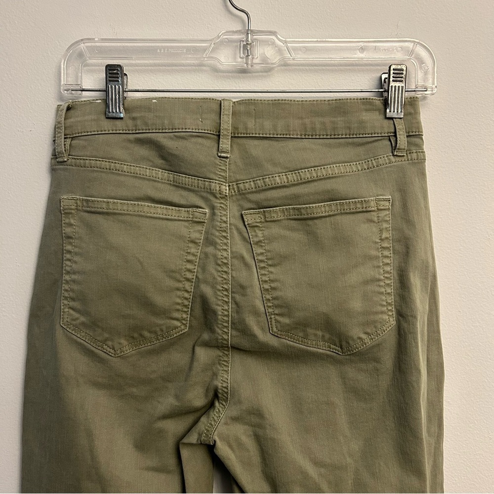 LOFT High Waist Skinny Crop Jeans Olive Green Size 4/27 - Picture 4 of 9
